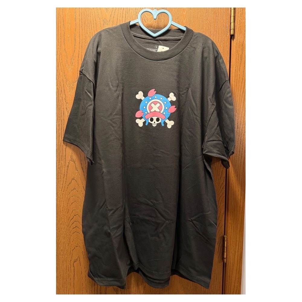 Ripple Junction One Piece Chopper T-Shirt Mens NWT L Black Wanted Poster Anime